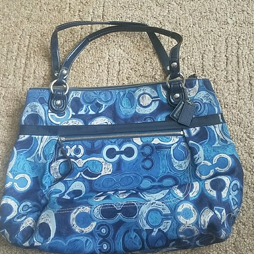 Blue coach purse
